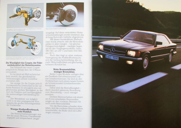 Mercedes-Benz 380 SEC - 500 SEC Modelprogram 1981 Carbrochure (10219)